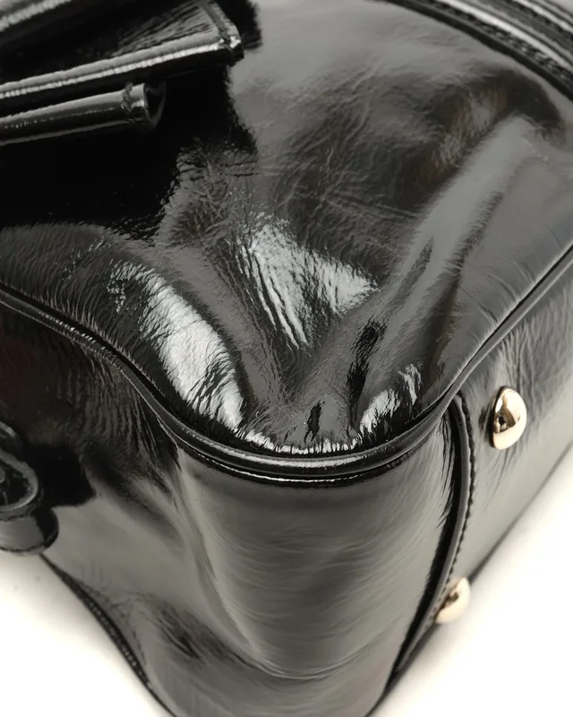 Saint Laurent Patent Obi Bow Bowler Bag in Patent leather from A Retro Tale, photo 6 of 9