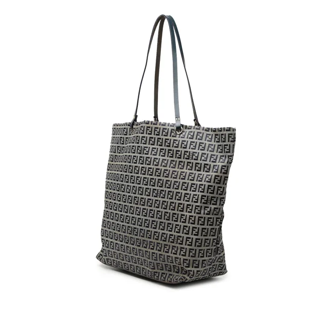 Gray Fendi Zucchino Canvas Tote in Grey Canvas from Designer Revival, photo 2 of 2