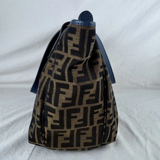 Fendi Small Zucca Shopping Tote Bag in Calfskin leather, Metal, zucca canvas from Reowned, photo 3 of 11
