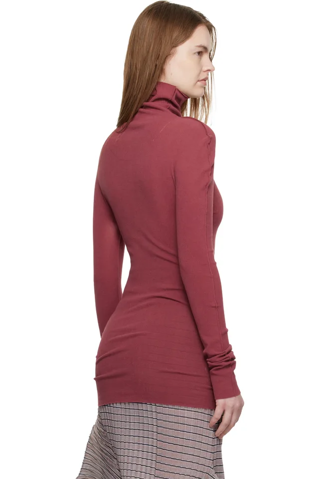 ISSEY MIYAKE Brown December Cotton Baguette Turtleneck, photo 3 of 4 from SSENSE