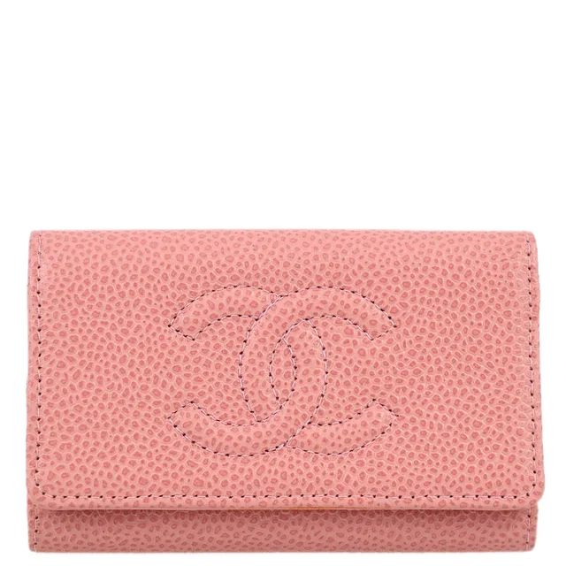 Chanel 2003-2004 Pink Caviar Timeless Key Case in Pink Caviar leather from AMORE Vintage Tokyo
