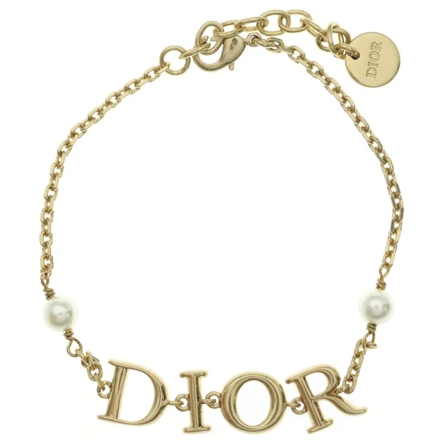 Dior Dio(r)evolution Logo Chain Bracelet Gold in Gold from The Reluxe