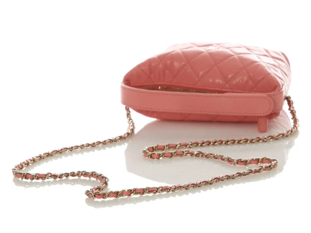 Chanel Small Pink Quilted Caviar Hobo Clutch in Pink Caviar leather from Ann's Fabulous Finds, photo 8 of 10