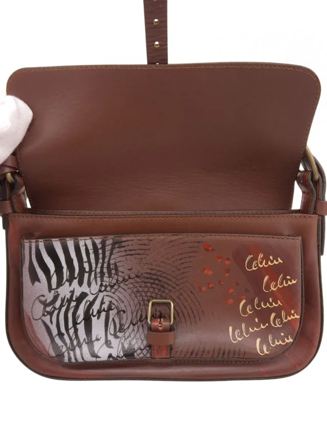 Celine Hand-painted shoulder bag Brown/Multicolor from VINTAGE QOO TOKYO, photo 9 of 10