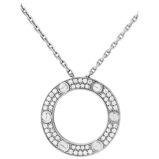 Cartier "Love" diamond pendant/necklace in White White Gold from Gray And Sons