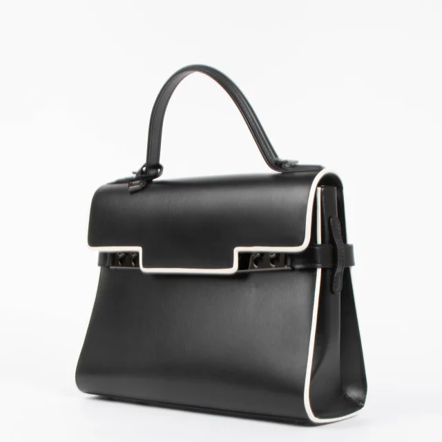 Delvaux Black/Ivory Tempête MM Illusion in Black Leather from Labellov, photo 3 of 8