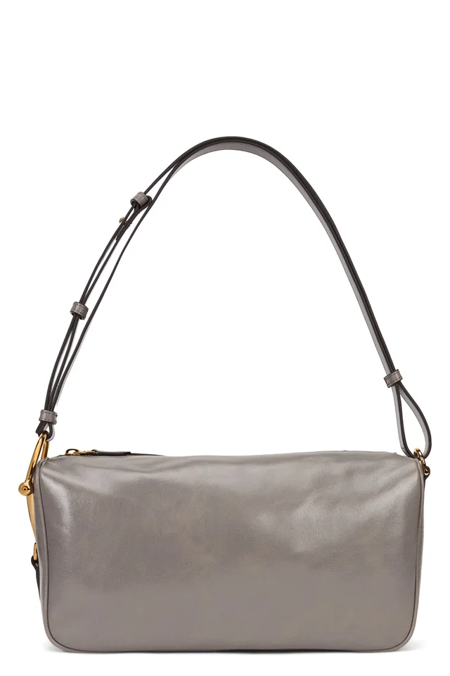 Gucci Smooth Calf Leather Shoulder Bag — Gray Skin in Grey Calfskin from HEWI