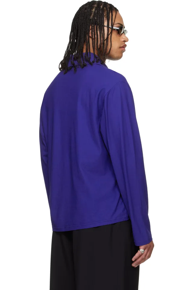 OUR LEGACY Blue Rugby Longsleeve Polo, photo 3 of 4 from SSENSE