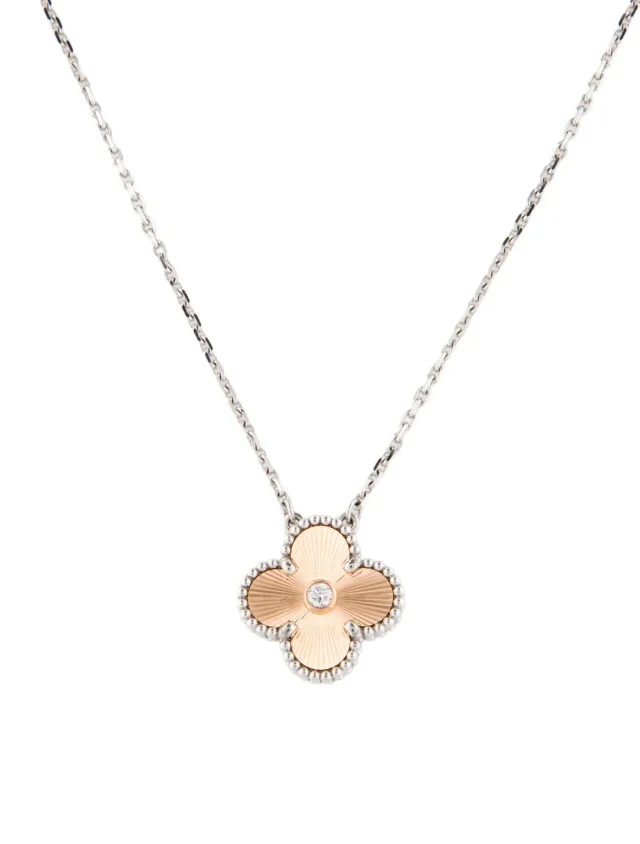 Van Cleef & Arpels 2024 Limited Edition Vintage Alhambra Guilloché Necklace, 16.5" in multicolor from The RealReal