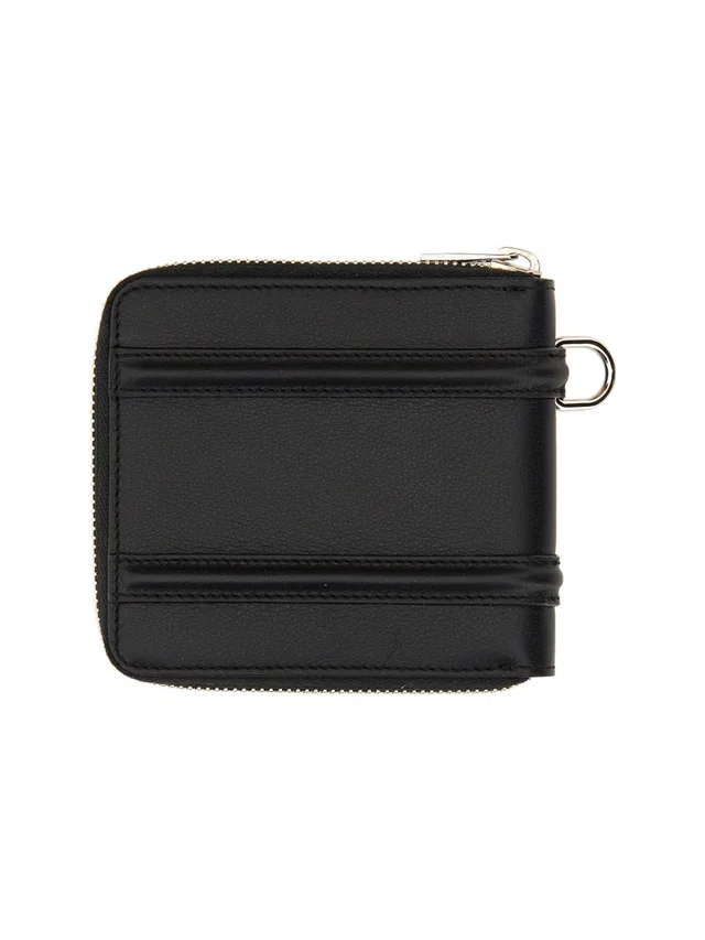 Alexander McQueen Harness Wallet — Black Calf Skin in Black Calfskin from HEWI