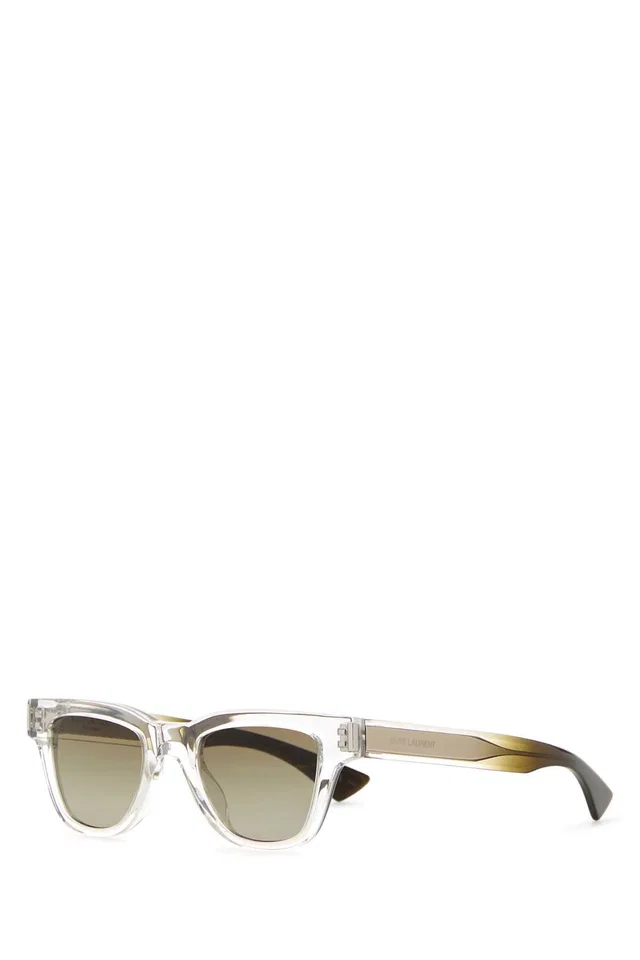 Saint Laurent 822251y9967 Acetate Wayfarer Sunglasses — Clear Exterior from HEWI