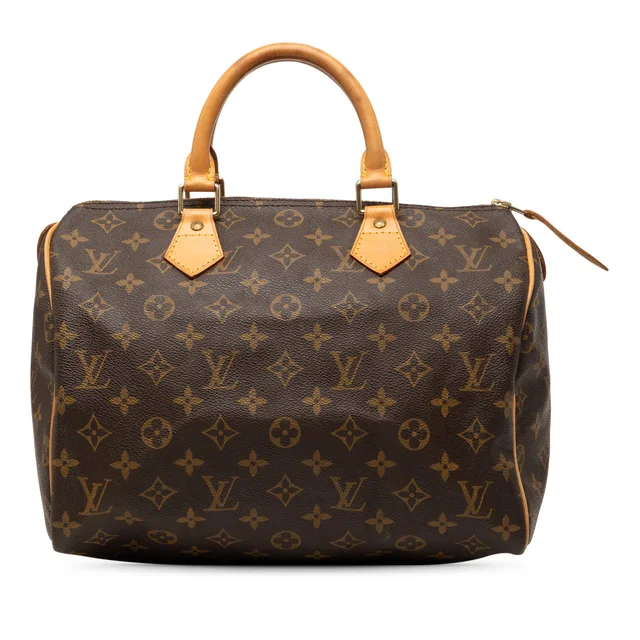Brown Louis Vuitton Monogram Speedy 30 Boston Bag in Brown Coated canvas from Designer Revival, photo 1 of 1