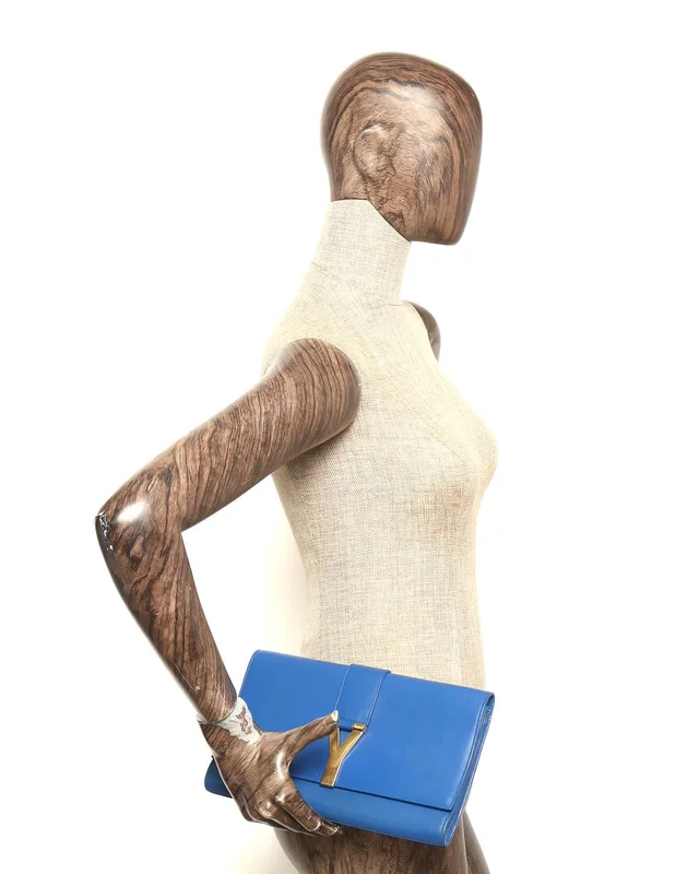 Saint Laurent Y-Line Clutch Bag in Suede from A Retro Tale, photo 7 of 7