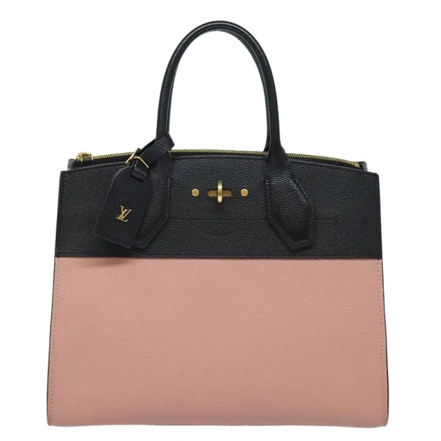 Louis Vuitton City Steamer Leather Black Bag in Black Leather from HEWI