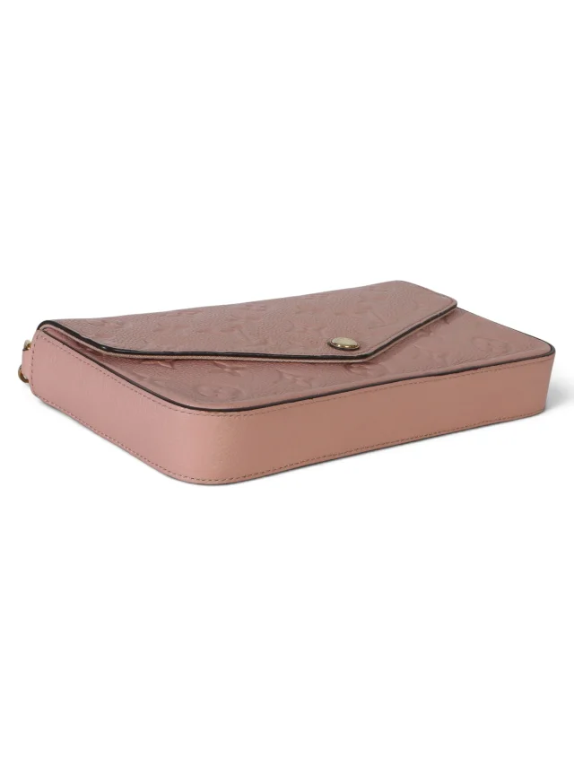 Louis Vuitton Rose Poudre Monogram Empreinte Felicie Pochette in Pink Leather from Season 2 Consign, photo 6 of 9