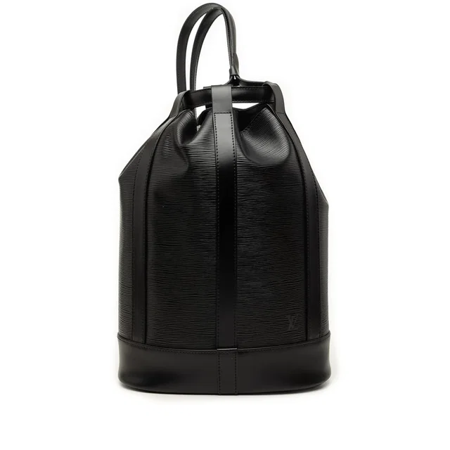 Black Louis Vuitton Epi Randonnee PM Backpack in Black Leather from Designer Revival