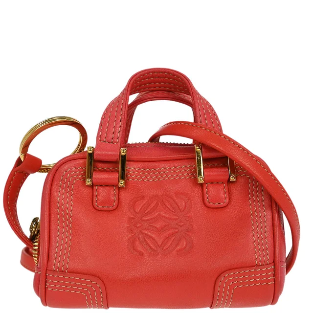 Loewe Pink Leather Mini Amazona Contenedor Pouch Bag in Pink Leather from AMORE Vintage Tokyo