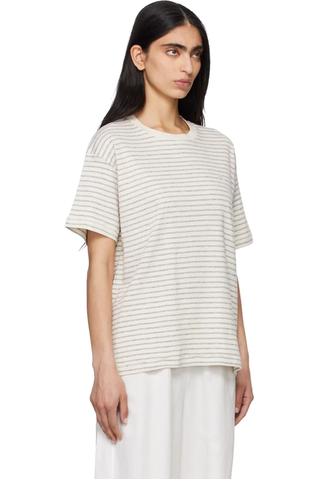 ANINE BING Off-White Cade T-shirt, photo 2 of 4 from SSENSE