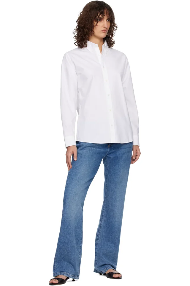 A.P.C. White Kayla Shirt, photo 4 of 4 from SSENSE