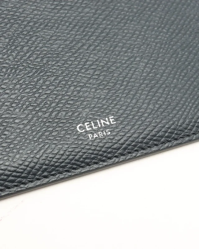 Celine Multifunction Card Holder In Grained Calfskin in Caviar leather from A Retro Tale, photo 3 of 4
