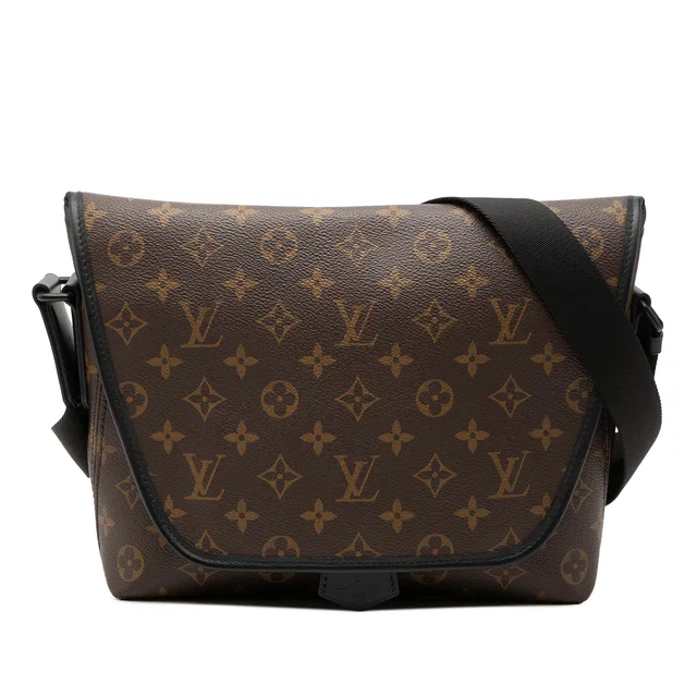 Brown Louis Vuitton Monogram Macassar Magnetic Messenger Crossbody Bag in Brown Coated canvas from Designer Revival