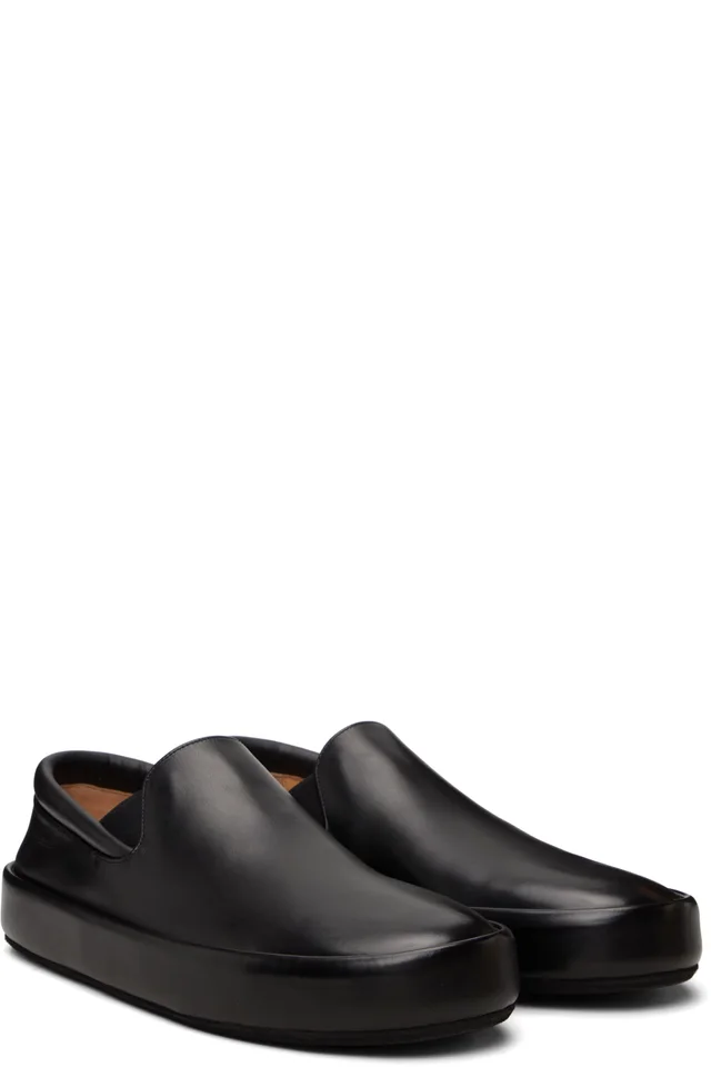 Marsèll Black Cassapelle Leather Slip-on Sneakers, photo 4 of 5 from SSENSE