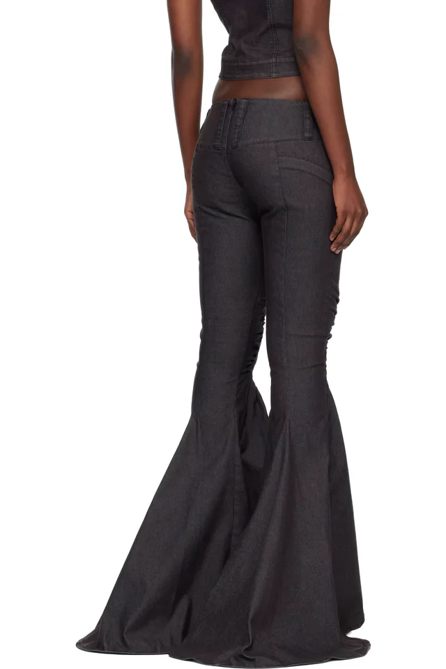 Miss Sixty Black KNWLS Edition Slit Tailback Trousers, photo 3 of 4 from SSENSE