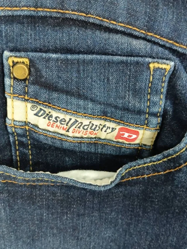 Diesel Denim Skinny Jeans Dark Blue Size: 30" in Blue Cotton from Oxfam Online Shop, photo 2 of 2