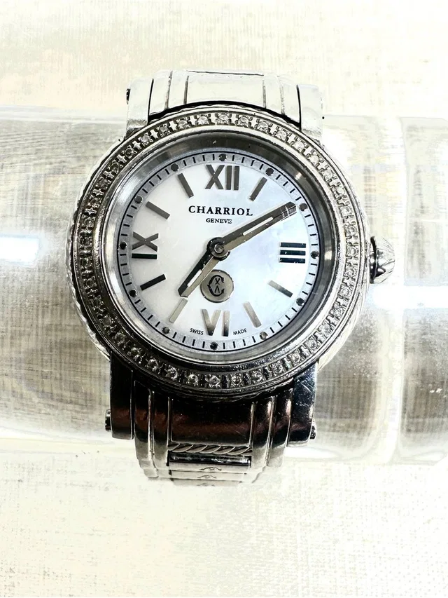 Charriol Parisii P28 Womenstainless Watch With Mother Of Pearl And Diamond Bezel in white|gray|silver from Poshmark