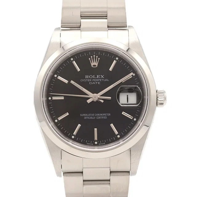 Rolex Oyster Perpetual Date SS Automatic Number Watch from The Reluxe