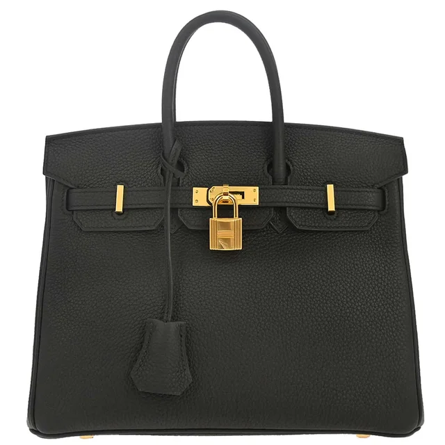 Hermès Black Togo Birkin 25 Handbag in Black Togo leather from AMORE Vintage Tokyo