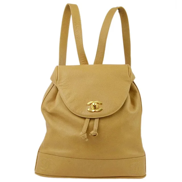 Chanel 1994-1996 Caviar Triple CC Backpack in Caviar leather from AMORE Vintage Tokyo