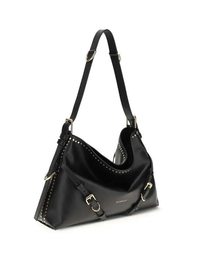 Givenchy Large Voyou Shoulder Bag — Black Calf Leather Bos Taurus in Black Calfskin from HEWI, photo 2 of 2
