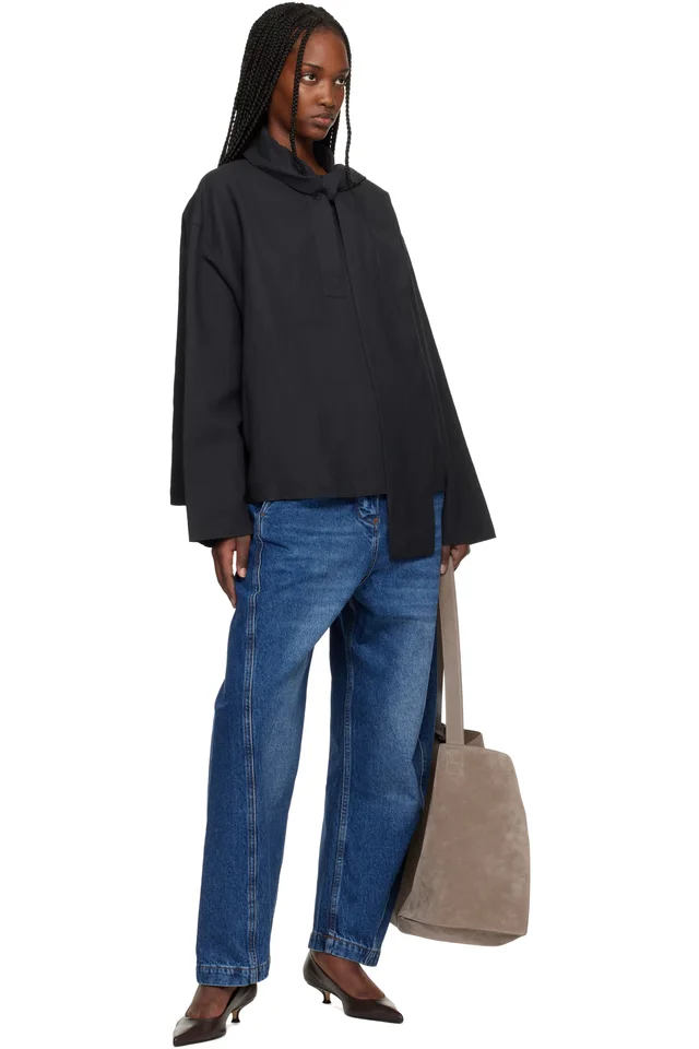 Studio Nicholson Black Colt Blouse, photo 4 of 4 from SSENSE
