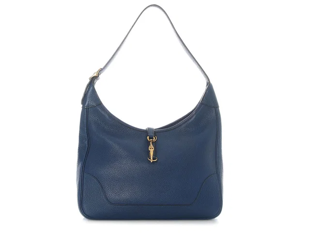 Hermès Vintage Navy Togo Trim II 31 in Navy Togo leather from Ann's Fabulous Finds