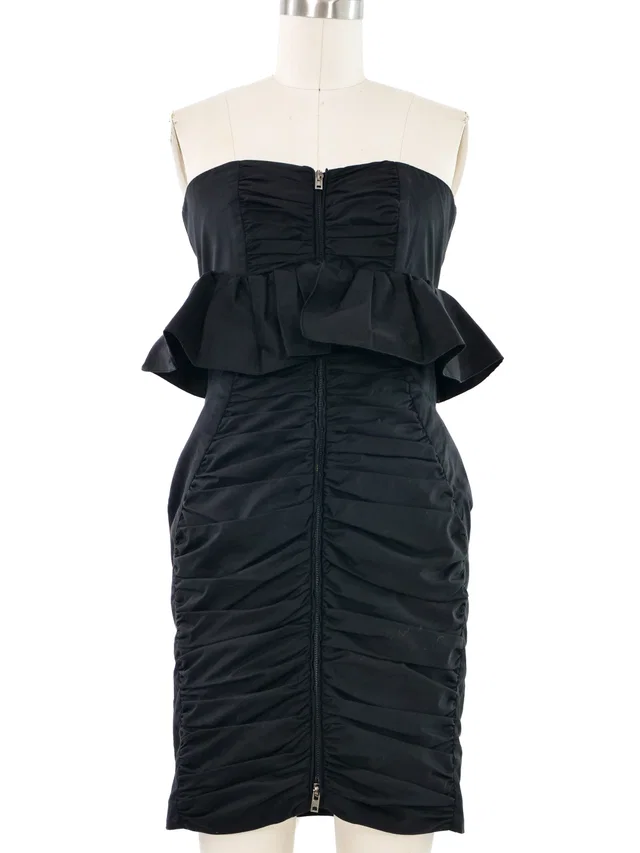 Miu Miu 2007 Miu Black Mini Dress in Black from Arcade Vintage