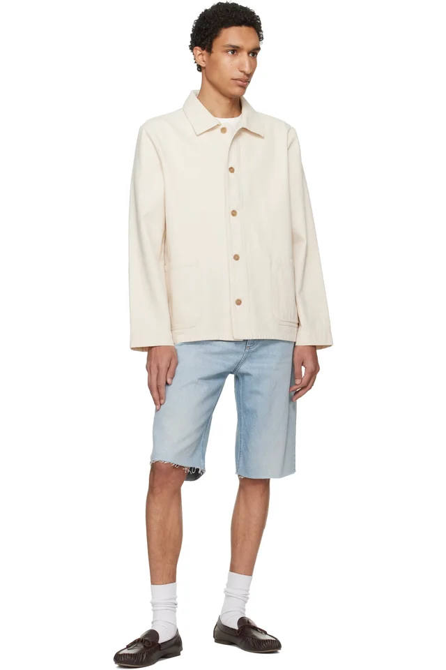 A.P.C. Blue Sam Denim Bermuda Shorts, photo 4 of 4 from SSENSE
