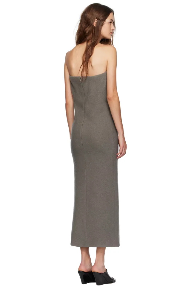 Rier Gray Walker Bustier Midi Dress, photo 3 of 4 from SSENSE