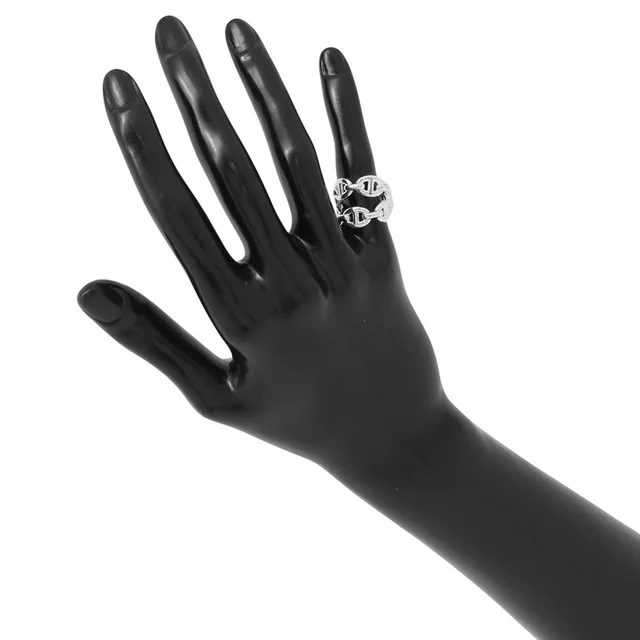 Hermès Chaine d'Ancre Double Row Ring Size 48 SV925 from GALLERY RARE, photo 2 of 2