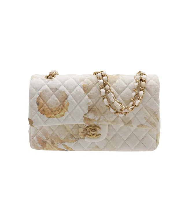 Chanel greek collection 2018 Denim Canvas Flower Classic Flap in Canvas from Luxury Promise