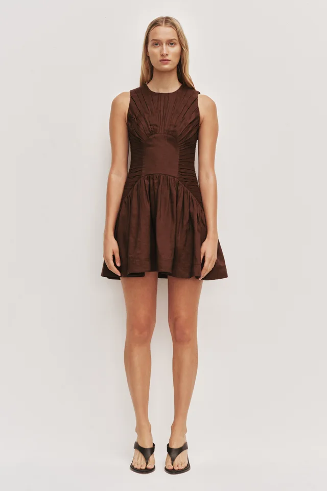 AJE Medea Mini Dress in Brown from Aje, photo 1 of 1