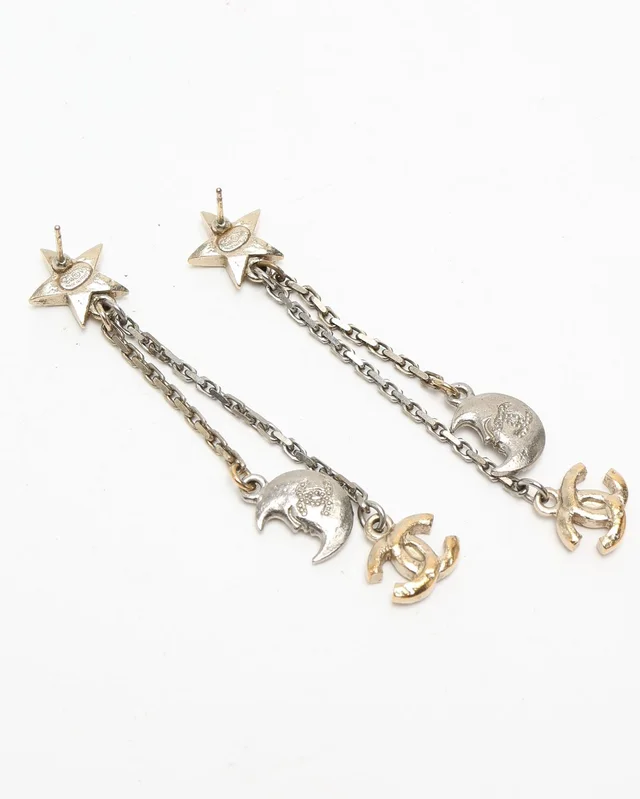 Chanel Star Moon Rhinestone Earrings from A Retro Tale, photo 3 of 3