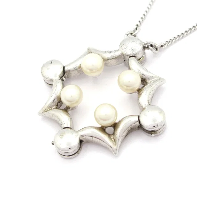 Tasaki Necklace Silver Cream Pearl in silver|gray from Poshmark