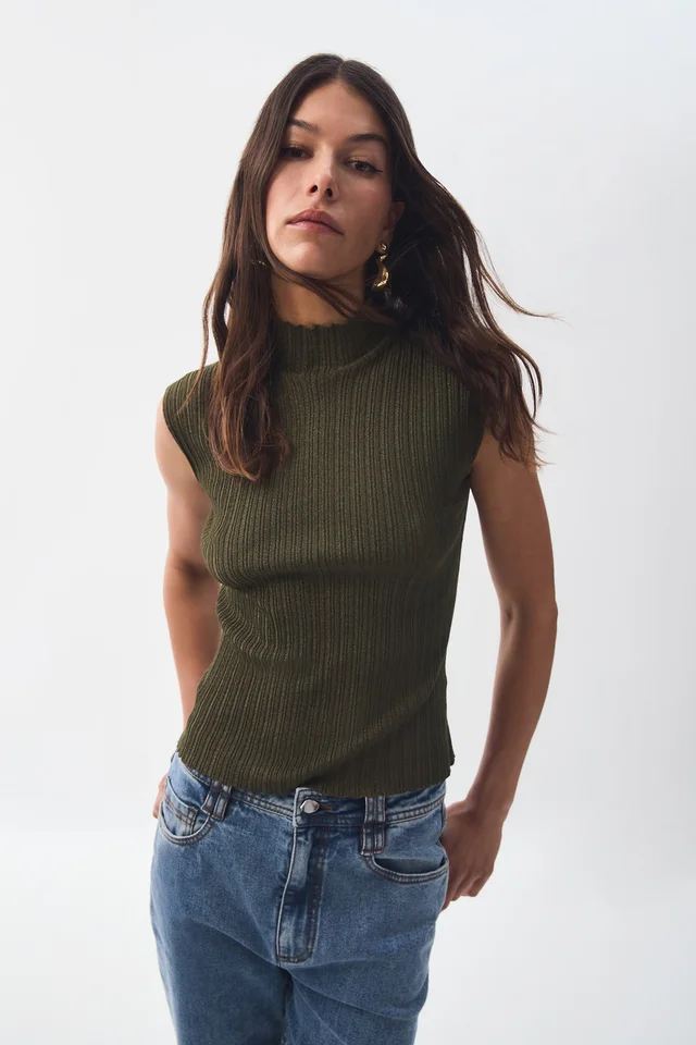 AJE Leandra Knit Skivvy in Beige from Aje, photo 1 of 1
