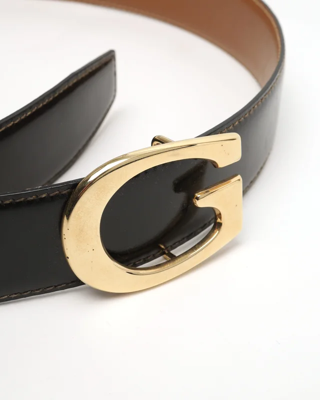 Gucci G Leather Belt in Leather from A Retro Tale, photo 2 of 7