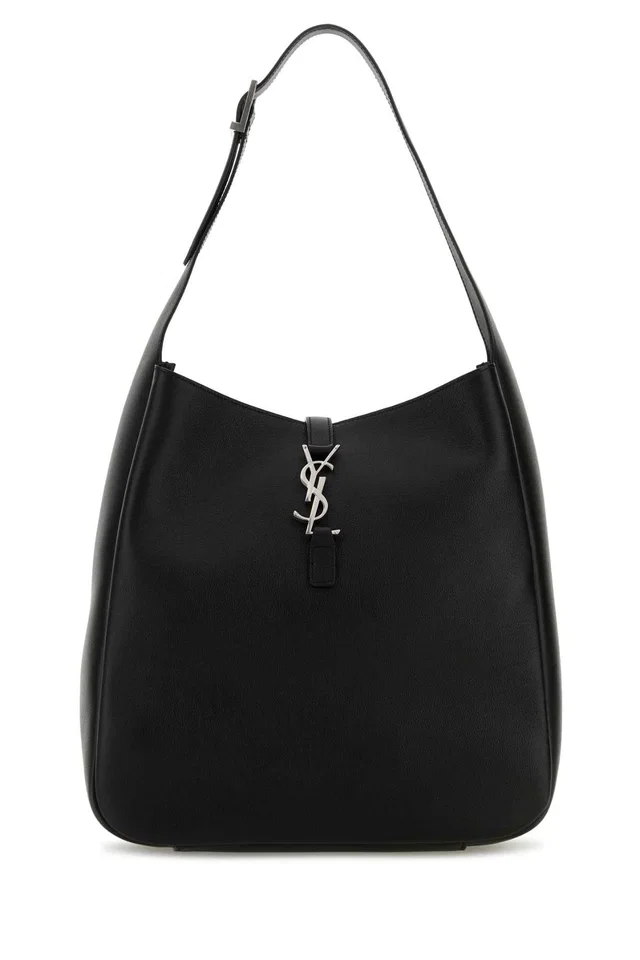 Saint Laurent Le Shoulder Bag — Black in Black Calfskin from HEWI