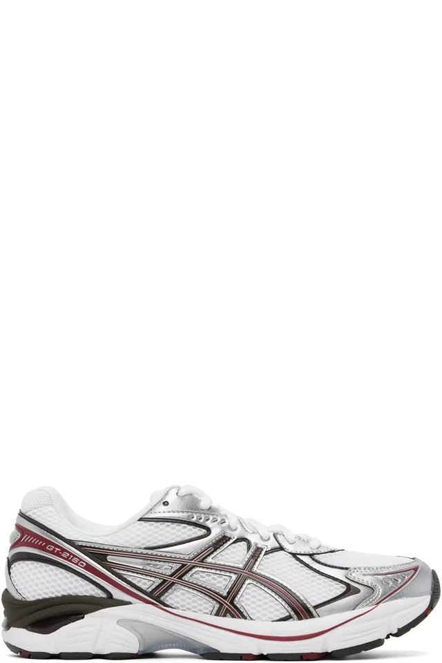 White & Burgundy GT-2160 Sneakers