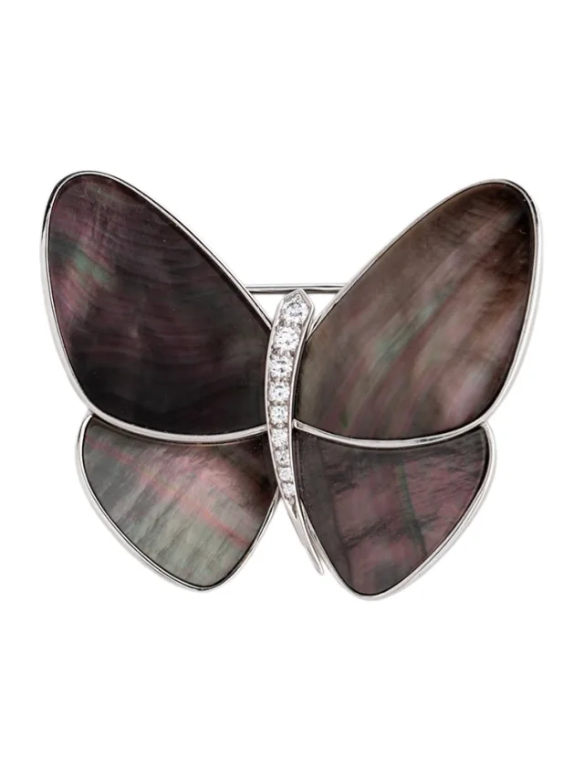 Van Cleef & Arpels Mother of Pearl Butterfly Clip in multicolor from The RealReal