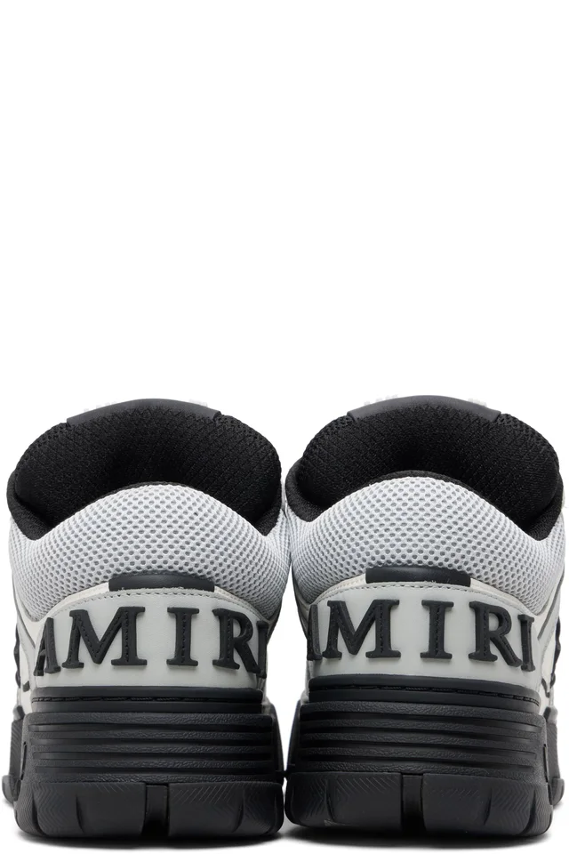 AMIRI White & Gray MA Patch MA-1 Sneakers, photo 2 of 5 from SSENSE