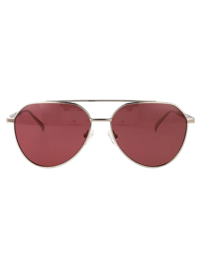 Alexander McQueen Am0478s Metal Aviator Sunglasses — Silver in Silver from HEWI